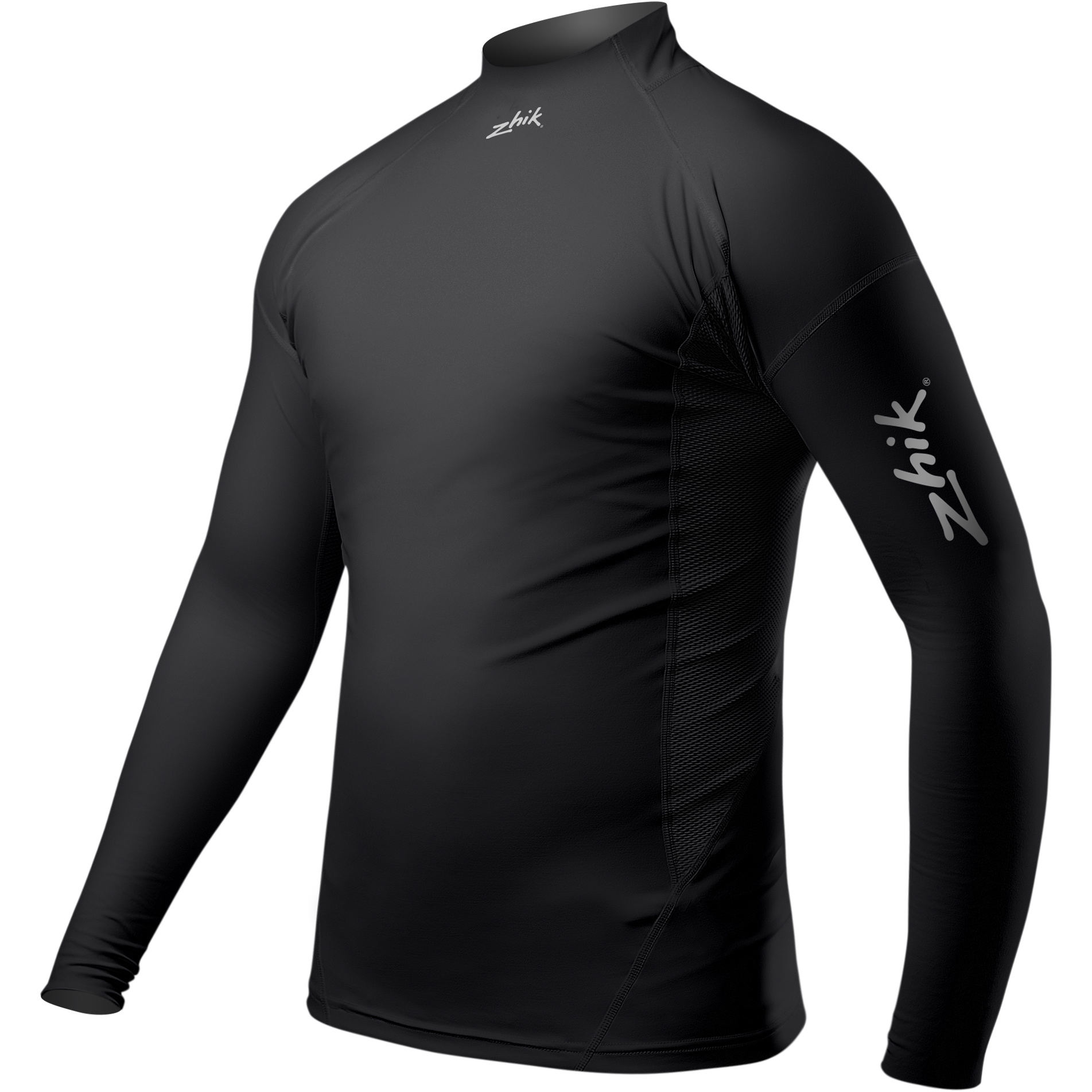 2026 Zhik Junior Long Sleeve Eco Spandex Rash Guard DTP-0063-K-BLK - Black